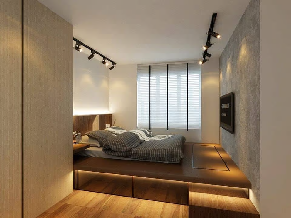 Giường nâng và tủ ẩn - giải pháp gọn gàng cho phòng nhỏ